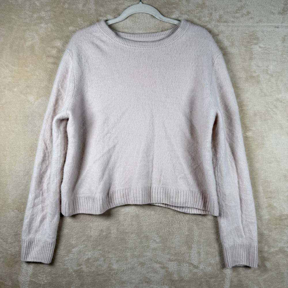 Lululemon 100% Cashmere Knit Crewneck Sweater Beige XL‎ Coquette Soft Girl